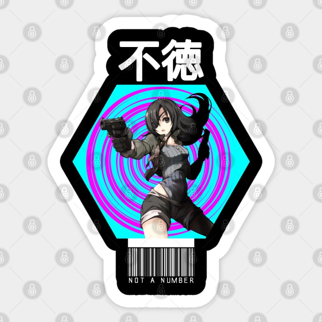 Anime Manga Gun Girl, Cyberpunk Sticker by KultureinDeezign